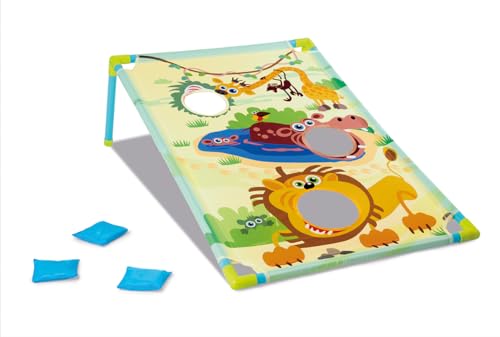 Simba 107406066 - Wurfspielzeug, mit bunter Bedruckung, Cornhole Board, 3 Wurfsäcke, 30x90cm, Säcke 8,5cm, Gartenspielzeug, Sack werfen, Wurf Spiel, ab 3 Jahren Simba 107406066 - Wurfspielzeug, mit bunter Bedruckung, Cornhole Board, 3 Wurfsäcke, 30x90cm, Säcke 8,5cm, Gartenspielzeug, Sack werfen, Wurf Spiel, ab 3 Jahren von Simba