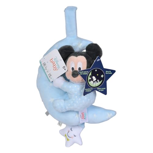 Simba 6315872506 - Disney Mickey Mouse Spieluhr Mond, Glow in the dark, Babyspielzeug, Micky Maus, ab den ersten Lebensmonaten von Simba