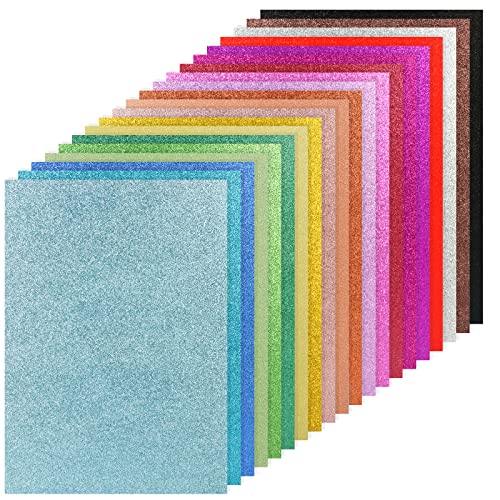 Simetufy Glitzer-Kartonpapier, 60 Blatt, 20 Farben, farbiger Karton für Cricut, Premium-Glitzerpapier zum Basteln, A4-Glitzer-Karton für DIY-Projekte, glitzerndes Papier für Kartenherstellung, 250 Simetufy Glitzer-Kartonpapier, 60 Blatt, 20 Farben, farbiger Karton für Cricut, Premium-Glitzerpapier zum Basteln, A4-Glitzer-Karton für DIY-Projekte, glitzerndes Papier für Kartenherstellung, 250 von Simetufy