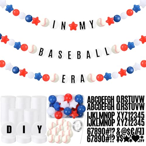 Simgoing Baseball-Geburtstagsbanner, Dekoration, Jumbo-Freundschaftsarmband, Geburtstagsbanner, Set, anpassbare Party, riesige Girlande, Dekoration für Baseball, Sport, Mottoparty, Dekorationen Simgoing Baseball-Geburtstagsbanner, Dekoration, Jumbo-Freundschaftsarmband, Geburtstagsbanner, Set, anpassbare Party, riesige Girlande, Dekoration für Baseball, Sport, Mottoparty, Dekorationen von Simgoing