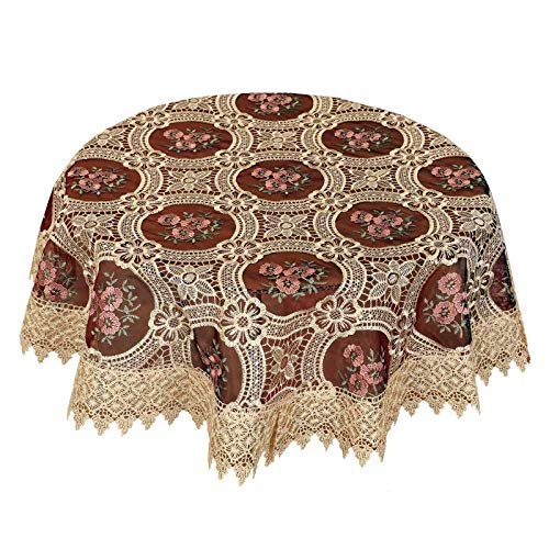 Simhomsen Tischdecke mit Spitze, rund, 137 cm, Burgunderrot Simhomsen Tischdecke mit Spitze, rund, 137 cm, Burgunderrot von Simhomsen