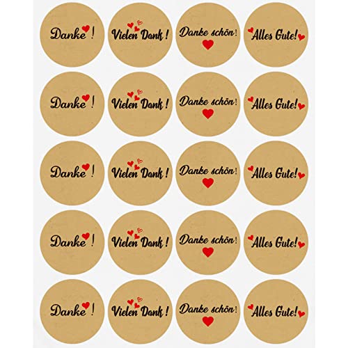 Danke Aufkleber Selbstgemacht Personalisiert，Thank You Stickers Etiketten Selbstklebend Geschenkaufkleber für Einladungskarten/ Hochzeitsdekoration/ Danksagungen/ Dekoration für Geschenkanhänger von Simkopy