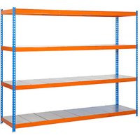 Simonrack Schwerlastregal SIMONFORTE 1804-4 457100045201844 blau, orange 180,0 x 45,0 x 200,0 cm von SIMONRACK