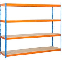 Simonrack Schwerlastregal SIMONFORTE 1806-4 458100045201868 blau, orange 180,0 x 60,0 x 200,0 cm von SIMONRACK