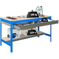 Simonrack Werkbank KIT SIMONWORK BT0 BOX 1200 blau 1 Schublade 120,0 x 76,0 x 84,2 cm von SIMONRACK