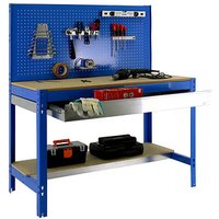 Simonrack Werkbank KIT SIMONWORK BT2 BOX 900 blau 1 Schublade 90,0 x 61,0 x 144,5 cm von SIMONRACK