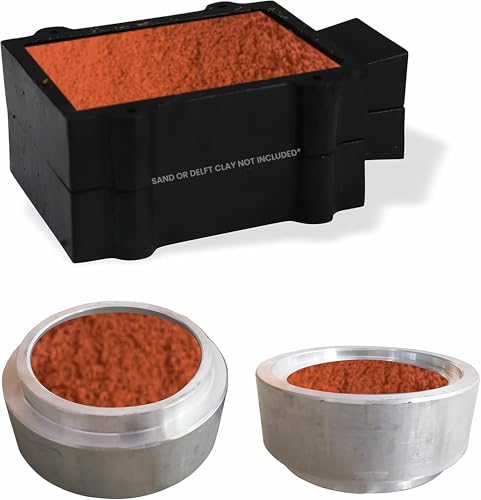 SIMOND STORE Gusseisen-Flachmann-Form und Aluminium-Ringform für Sandguss, Schmuckherstellung SIMOND STORE Gusseisen-Flachmann-Form und Aluminium-Ringform für Sandguss, Schmuckherstellung von Simond Store