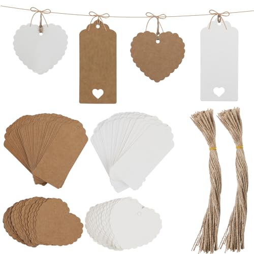 Simpeak Geschenkanhänger Kraftpapier, 120 stk Geschenk Anhänger Etiketten Kraftpapier Tags, mit Juteseil und Aufkleber, für Kunsthandwerk Geschenk Hochzeit Weihnachten Ostern Simpeak Geschenkanhänger Kraftpapier, 120 stk Geschenk Anhänger Etiketten Kraftpapier Tags, mit Juteseil und Aufkleber, für Kunsthandwerk Geschenk Hochzeit Weihnachten Ostern von Simpeak