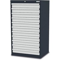 Simplaflex® Systemeinrichter C-Line Schubladenschrank anthrazit 11 Schubladen 70,0 x 57,5 x 122,0 cm von Simplaflex® Systemeinrichter