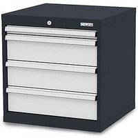 Simplaflex® Systemeinrichter C-Line Schubladenschrank anthrazit 4 Schubladen 60,0 x 57,5 x 62,0 cm von Simplaflex® Systemeinrichter