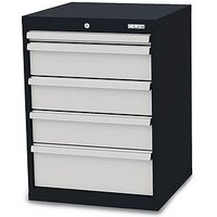 Simplaflex® Systemeinrichter C-Line Schubladenschrank anthrazit 5 Schubladen 60,0 x 57,5 x 82,0 cm von Simplaflex® Systemeinrichter