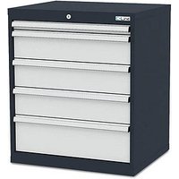 Simplaflex® Systemeinrichter C-Line Schubladenschrank anthrazit 5 Schubladen 70,0 x 57,5 x 82,0 cm von Simplaflex® Systemeinrichter