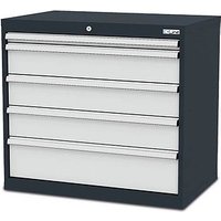 Simplaflex® Systemeinrichter C-Line Schubladenschrank anthrazit 5 Schubladen 90,0 x 57,5 x 82,0 cm von Simplaflex® Systemeinrichter
