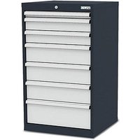 Simplaflex® Systemeinrichter C-Line Schubladenschrank anthrazit 7 Schubladen 60,0 x 57,5 x 102,0 cm von Simplaflex® Systemeinrichter