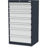 Simplaflex® Systemeinrichter C-Line Schubladenschrank anthrazit 8 Schubladen 70,0 x 57,5 x 122,0 cm von Simplaflex® Systemeinrichter