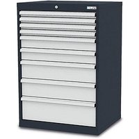 Simplaflex® Systemeinrichter C-Line Schubladenschrank anthrazit 9 Schubladen 70,0 x 57,5 x 102,0 cm von Simplaflex® Systemeinrichter