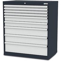 Simplaflex® Systemeinrichter C-Line Schubladenschrank anthrazit 9 Schubladen 90,0 x 57,5 x 102,0 cm von Simplaflex® Systemeinrichter