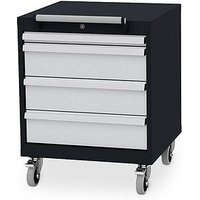 Simplaflex® Systemeinrichter C-Line Werkstattwagen grau 4 Schubladen von Simplaflex® Systemeinrichter