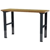 Simplaflex® Systemeinrichter Werkbank anthrazit, RAL 7016 150,0 x 60,0 x 76,0 - 106,0 cm von Simplaflex® Systemeinrichter