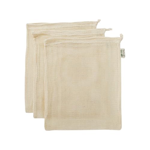 Simple Ecology Wiederverwendbare Einkaufstaschen aus Bio-Baumwolle, Netzstoff, groß, 3 Stück Simple Ecology Wiederverwendbare Einkaufstaschen aus Bio-Baumwolle, Netzstoff, groß, 3 Stück von Simple Ecology