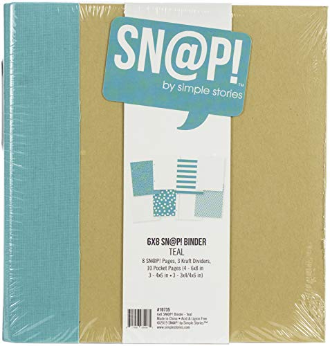SIMPLE STORIES Snap-Binder, 15,2 x 20,3 cm, Blaugrün, Einheitsgröße SIMPLE STORIES Snap-Binder, 15,2 x 20,3 cm, Blaugrün, Einheitsgröße von Simple Stories