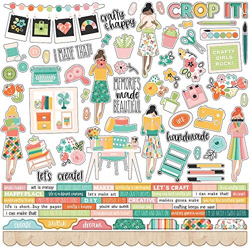 Simple Stories 11901 Hey Crafty GL Sticks Sticks, 12 x 12 Kombi, 0 von Simple Stories