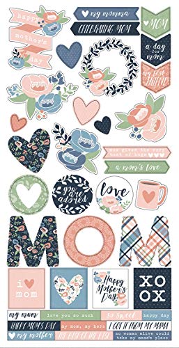 Simple Stories 564549 Mom's Day 6x12 Sticker Aufkleber für Muttertag, 6 x 12 cm, multi, Einheitsgröße von Simple Stories