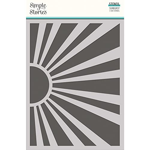 Simple Stories Retro Summer Stencil 6"X8"-Sunburst von Simple Stories
