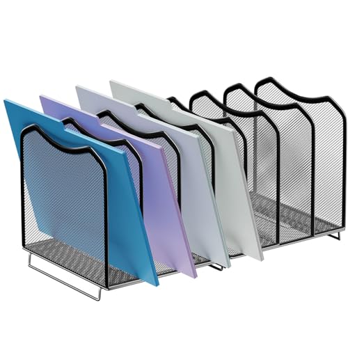 Simple Trending Schreibtischordner aus Netzstoff, 7 Fächer, Bücherregal für Schreibtisch, Heimbüro, schwarz Simple Trending Schreibtischordner aus Netzstoff, 7 Fächer, Bücherregal für Schreibtisch, Heimbüro, schwarz von Simple Trending