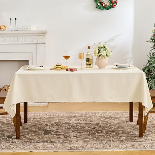 Simple&Opulence 140x180cm Tischtuch Rechteck, 280GSM Baumwolle Canvas Tischtuch, wasserdicht & abwischbar & langlebig, 4-6 Sitze Tischdecke für Essen, Küche, Outdoor, Natur Simple&Opulence 140x180cm Tischtuch Rechteck, 280GSM Baumwolle Canvas Tischtuch, wasserdicht & abwischbar & langlebig, 4-6 Sitze Tischdecke für Essen, Küche, Outdoor, Natur von Simple&Opulence