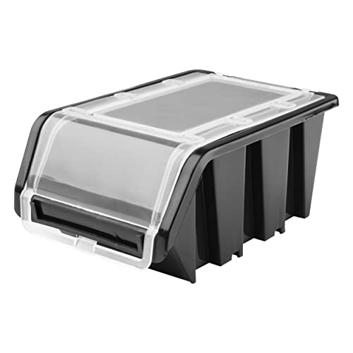 SimpleThing 20 Stück Stapelboxen mit Deckel Größe 100 x 155 x 70 mm Farbe Schwarz | Werkstatt Wandregal Sortierbox Stapelkiste SimpleThing 20 Stück Stapelboxen mit Deckel Größe 100 x 155 x 70 mm Farbe Schwarz | Werkstatt Wandregal Sortierbox Stapelkiste von SimpleThing
