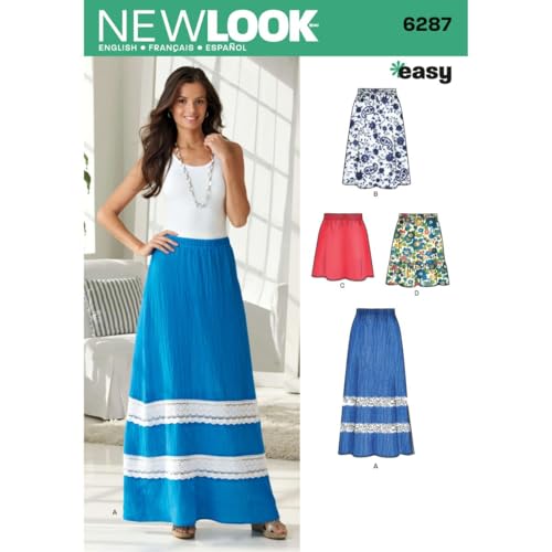 Simplicity Creative Patterns New Look 6287 Damenrock zum Überziehen, in Vier Längen, A (36-40-50) von New Look