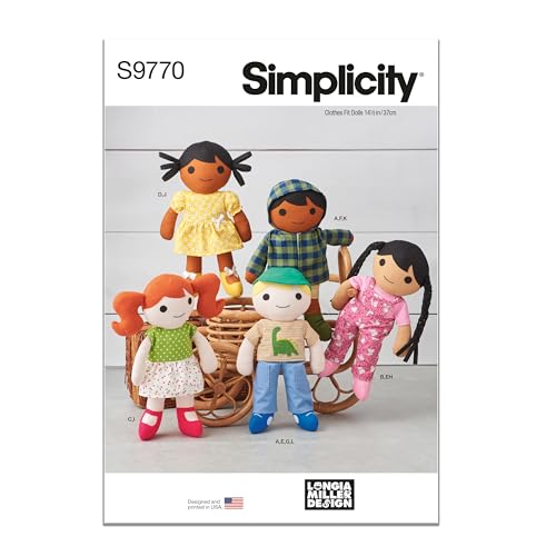 SIMPLICITY Longia Miller OS SS9770OS Stoffpuppen und Kleidung, 36,6 cm, Einheitsgröße von Simplicity