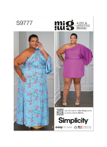 SIMPLICITY Mimi G Style W2 Damen Kaftan in zwei Längen SS9777W2 (20W-22W-24W-26W-28W) von Simplicity