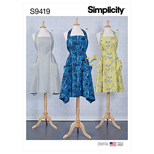 SIMPLICITY SS9419A UNDEFINED Damen Schürzen, XS-S-M-L-XL von Simplicity