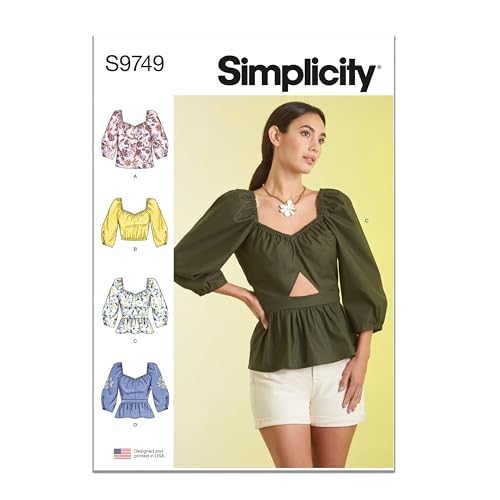 SIMPLICITY SS9749Y5 Damen Tops Y5 (18-20-22-24-26) von Simplicity