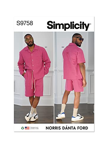 SIMPLICITY SS9758BB Herren Shirts und Shorts von Norris Danta Ford BB (44-46-48-50-52) von Simplicity