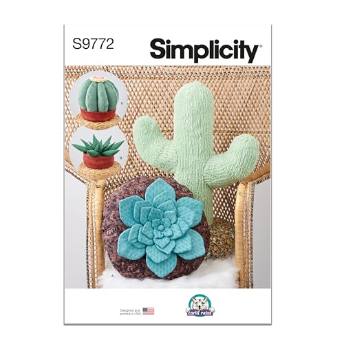 SIMPLICITY SS9772OS Dekokissen für Sukkulenten und Kaktus, von Carla Reiss Design OS, Einheitsgröße von Simplicity
