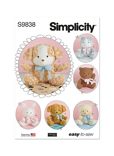 SIMPLICITY SS9838OS Plüschtiere und Decke von Elaine Heigl Designs OS (Einheitsgröße) von Simplicity