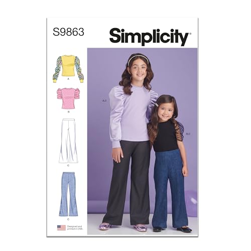 SIMPLICITY SS9863HH Kinder Mädchen Top und Hose HH (3-4-5-6) von Simplicity