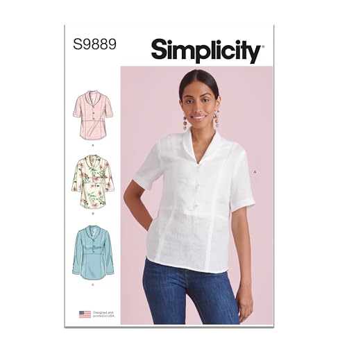 Simplicity Schnittmuster-Paket für Damen, erhöhte Taille, Designcode S9889, Größen 40-42-44-46-48 von Simplicity