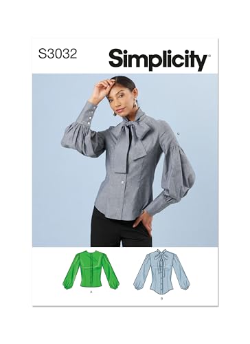 SIMPLICITY Schnittmuster SS3032K5 Damenblusen K5 (36-38-40-42-44) von SIMPLICITY