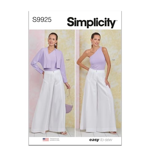 SIMPLICITY Schnittmuster SS9925U5 Damenhose, Strick, Shrug und Top, U5 (44-46-50-52) von Simplicity
