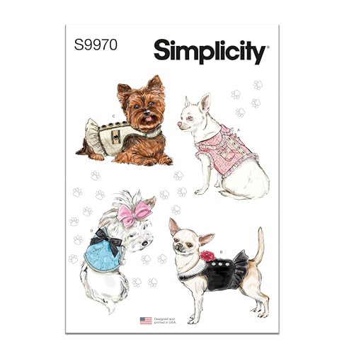SIMPLICITY Schnittmuster SS9970A Hundemäntel A (XXS-XS-S-M) von Simplicity