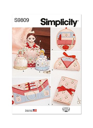 SIMPLICITY Shirley Botsford OS SS9809OS Nadelkissen-Puppen, Projekt-Organizer und Etui (Einheitsgröße) von Simplicity