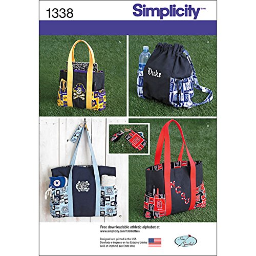 Simplicity 1338 Schnittmuster für Tragetasche, Rucksack und Münzbörse, Einheitsgröße Simplicity 1338 Schnittmuster für Tragetasche, Rucksack und Münzbörse, Einheitsgröße von Simplicity