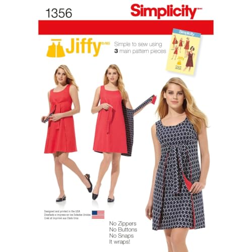 Simplicity 1356 Easy to Sew Women's Reversible Wrap Dress Sewing Pattern, Sizes 14-22 Simplicity 1356 Easy to Sew Women's Reversible Wrap Dress Sewing Pattern, Sizes 14-22 von Simplicity