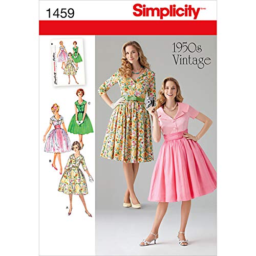 Simplicity 1459 Größe K5 Misses und Miss Petite Fünfzigerjahre Vintage-Kleid, Schnittmuster von Simplicity