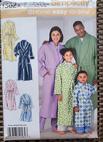 Simplicity 1562 Schnittmuster für Kinder, Teenager und Erwachsene, Jugendgrößen XS-L und Erwachsenengrößen XS-XL Simplicity 1562 Schnittmuster für Kinder, Teenager und Erwachsene, Jugendgrößen XS-L und Erwachsenengrößen XS-XL von Simplicity