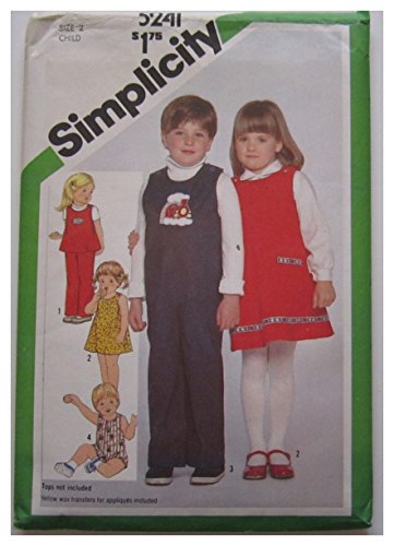 Simplicity 5241 Sewing Pattern Child's Sundress Top Overalls Size 5 Boys Girls Simplicity 5241 Sewing Pattern Child's Sundress Top Overalls Size 5 Boys Girls von Simplicity